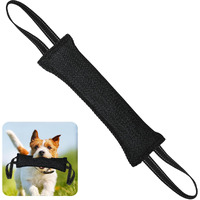 Dog Tug Toy Dog Bite Pillow Pull Toy With 2 Strong Handles Perfect For Tug Of War  Puppy Interactive Play  Tear Resistant Bite Training Toys For Small Medium Large Dogs (Dark Black-Line)