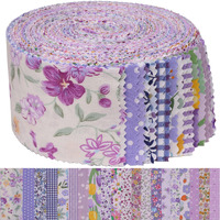 Nodsaw 40 Strip Jelly Roll Fabric 2.5"" X 44"" | Cotton Strips Bundles - Jelly Rolls For Quilting Assortment Fabrics Quilters & Sewing - Precuts Cloth Quilts Strips - Purple Garden