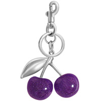 Nylry Cherry Bag Charm Keychain - Cute Purse Accessories For Handbags - Aesthetic Y2K Kawaii Gifts For Women - Purple