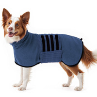 Hezzluv Microfibre Dog Bathrobe Towel Wrap Super Absorbent Dog Drying Coat Bath Robe For Puppy  Medium & Large Dogs  Fast Drying  Adjustable