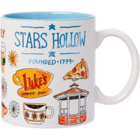 Silver Buffalo Gilmore Girls Destination Locations Icons Ceramic Mug  20 Ounces
