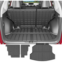 Powoq Cargo Mat Compatible With 2012-2016 Honda Crv Trunk Mat Tpe Backrest Mat Cargo Liner Replacement For 2012 2013 2014 2015 2016 Honda Crv Accessories (Fit 12-16 Model  Trunk Mat+Backrest Mat)