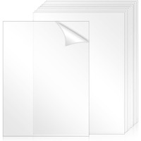 Tkonline 10 Pcs Plexiglass Sheets  Clear Pet Sheet Panels  Clear Acrylic Plastic Sheet For Picture Frame  Invitations  Poster Frames Plastic Board (10  8.5"" X 11""  0.5Mm Thick)