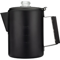 Coletti Black Bozeman Percolator Coffee Pot - Camping Coffee Pot  Coffee Percolator - Americas Sleekest Percolator - Pure Stainless Steel  No Aluminum Or Plastic (9 Cup)