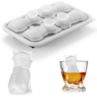 Acookee 3D Highland Cow Ice Cube Tray Fun Shapes  Novelty Highland Cow Gifts  Holiday Stocking Stuffers For Men Women  Cute Highland Cattle Ice Mold For Whiskey Cocktail Bourbon