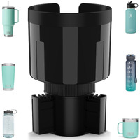 Tykor Car Cup Holder Expander Adapter With Offset Base  Cup Holder Extender For Car Compatible With Yeti 14/24/36Oz  Hydro Flasks 32/40Oz  Other Large Water Bottles And Mugs In 3.2""-4.0""
