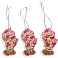 Strawberry Shortcake Air Freshener | Strawberry Air Freshner Car | Strawberry Shortcake Collectibles Gift | Strawberry Scented Air Freshener | 3/Set | Officially Licensed