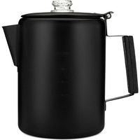 Coletti Black Bozeman Percolator Coffee Pot - Camping Coffee Pot  Coffee Percolator - Americas Sleekest Percolator - Pure Stainless Steel  No Aluminum Or Plastic (12 Cup)