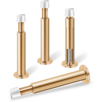 Kolako Door Stoppers For Wall  Spring Door Stop  4.4 Inch Door Stoppers For Bottom Of Door 4 Pack Long Door Stops Bumper Wall Protector  Rose Gold