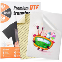 Dtf Transfer Film  50 Sheets 8.5""*11"" Dtf Paper With Smart Printing Pad For All Sublimation&Dtf Printers Dtf Film For Sublimation Hack Upgraded Premium Direct To Film For All Fabrics