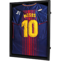 Sboitflmm Jersey Frame Display Case - Football Jersey Display Frame - Lockable Jersey Shadow Box With Uv Protection Acrylic Door And Hanger For Hockey Soccer Basketball Baseball Shirts  Black