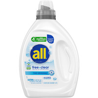 All Liquid Laundry Detergent  Free Clear For Sensitive Skin  Unscented And Hypoallergenic  2X Concentrated  50Oz