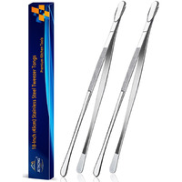 Jetkong 18 Inch (45Cm) Extra Long Barbecue Tongs  Heavy Duty Giant Tweezer Tongs For Grilling And Bbq  Set Of 2 (Round Tips)