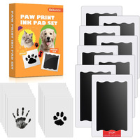 Nabance Paw Print Kit  Dog Paw Print Kit  8 Inkless Print Pads  16 Imprint Cards  Nose Print Stamp Pad For Dogs  Pet Paw Print Impression Kit For Dog & Cats  Pawprint Stamp Pad For Small Medium Pet