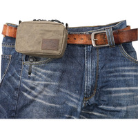 Diodrio Belt Pouch For Men Women Ykk Zippers Edc Pouch  Belt Bag Waist Pack For Traveling  Hiking  Outdoors  Water Resistant  Heavy Duty Waxed Canvas  Olive  Medium