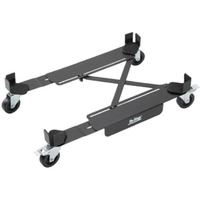 On-Stage Ag5000 Amp Glider (Installation-Free Casters For Amplifiers  Rolling-Cart Attachment  Attachable Dolly  Amp Roller  Adjustable Length And Width  Solid Wheels  Heavy-Duty Steel  Black)