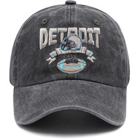 Embroidered City Hat Vintage Washed Denim Football Hats For Men Women  Unisex Adjustable Cotton Fans Baseball Cap