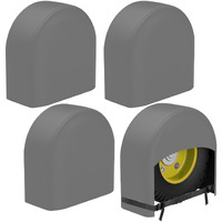 K-Musculo Rv Tire Covers 4-Pack  Waterproof Wheel Covers For Rv Wheel Travel Trailer Camper Truck Suv  Fit 27-29 Inch Tire Diameter (Gray)