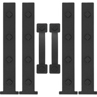 Hillmaster Garage Door Magnetic Decorative Hardware  6 Pieces Rectangle Garage Door Magnets Accents Curb Appeal Faux Hinges And Handles Garage Door Decor Hardware Kit  Black(4 Hinges+2 Handles)