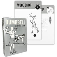 Elaory Dumbbell Workout Cards  62 Exercises Cards Deck Large Size 5"" X 3.5"" Fitness Cards For Women & Men  Beginner Fitness Guide To Training Exercises At Home Or Gym