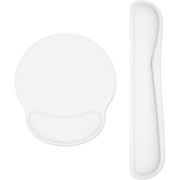 Dapesuom Keyboard Wrist Rest And Mouse Pad With Wrist Support  Memory Foam Cushion For Keyboard And Mouse Set  Ergonomic Desktop Pad Rests With Non Slip Base For Easy Typing & Pain Relief  Ivory White