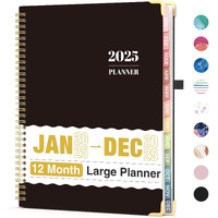 Forvencer 2025 Planner  Hardcover Weekly And Monthly Planner  Jan - Dec 2025  Agenda Book Planner For Women  8.5 X 11 Calender Planner With Spiral Bound  Month Tab For School  Office (A4  Black)