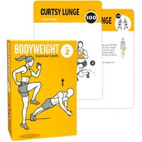 Elaory Bodyweight Workout Cards  62 Exercises Cards Deck Large Size 5"" X 3.5"" Fitness Cards For Women & Men  Beginner Fitness Guide To Training Exercises At Home Or Gym (Bodyweight Vol 2)