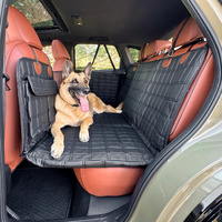 Apetsplanet Leather Backseat Extender For Dogs  100% Waterproof Hard Bottom Dog Car Seat Cover  With Door Covers Seat Extender With Mesh Window And Storage Pockets  Truck Suv Car  Travel Bed