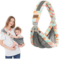 Huifen Adjustable One Shoulder Baby Carrier For Infant  Lightweight Breathable Mesh Baby Hip Carrier Portable Baby Carrier Sling For Newborn To Toddler Girl And Boy 6-40 Lbs (Orange)