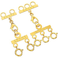 Lucky Necklace Layering Clasp 18K Gold And Silver Multi Strand Clasps For Stackable Necklaces