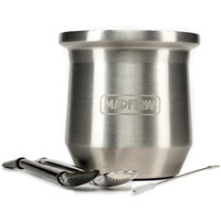 Madflow Yerba Mate Cup. Stainless Steel Mate Cup With 2 Bombillas. Double Wall Vacuum Insulated Yerba Mate Gourd. Unique Mate Cup And Bombilla Set