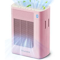 Trucozie Air Purifier For Home Large Room Bedroom Up To 1937 Ft In 1 Hr With Double-Sided Air Inlet  Air Quality And Light Sensors  Hepa Sleep Mode For Allergies  Dust  Pollen  Pet Hair  Pink