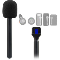 Jcmoyuty Stand For Magnet Handheld Mic Mount Hollyland Lark M2 M2S M1 Max C1 150 Wireless Lavalier Microphone Interview Handle Mic Adapter