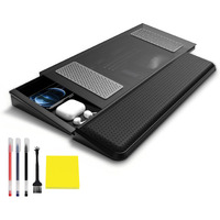 Computer Keyboard Stand With Wrist Rest & Storage Tray - Acrylic Keyboard Riser For Office Desk Accessories Decor  Ergonomic Keyboard Holder For Home Comfortable Typing - Fits All Keyboard Sizes