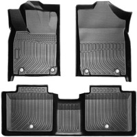 Floor Mats For 2013-2018 Lexus Es350 All-Weather Tpe Rubber Floor Mats Fits 1St & 2Nd & Row Anti-Slip Floor Liners Full Set Automobile Mats Accessories Black