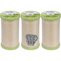 Coats & Clark Hand Quilting Sewing Thread Cotton Covered Polyester 325 Yards S960 3 Pack Bundle With 3 Bella's Crafts Needle Threaders (Ecru)