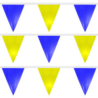 Water Gear Backstroke Flags - Meets All Regulations - Heavy-Duty Vinyl - Great For Swimmers And Divers - Competitive Swim Gear - Blue/Gold