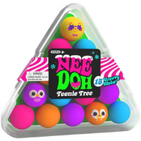 Schylling Needoh Squishmas Teenie Tree - Christmas Squeeze Toy - Contains 15 Mini Groovy Globs - 1.25"" Wide - Multicolored