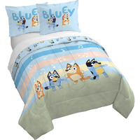 Jay Franco Duvet Cover Set - 3 Piece Comforter Cover And Sham Set  Super Soft Cozy Kids Bedding (Insert Not Included) Multi - Bluey  Queen