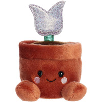 Aurora Adorable Palm Pals Holland Potted Tulip Stuffed Animal - Pocket-Sized Play - Collectable Fun - Brown 5 Inches