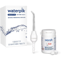 Waterpik Boost Water Flosser Tip With 30 Fresh Mint Whitening Tablets  Whiten Teeth And Remove Stains Gently