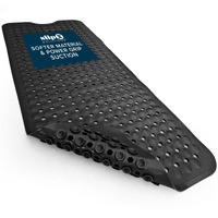 Slipx Solutions Power Grip 39X16 Bathtub & Shower Mat | Premium Non-Slip Bath Safety | Solid Black
