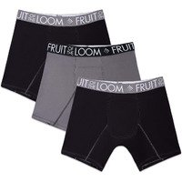 Fruit Of The Loom Men's Performance Cooling Boxer Briefs  Black/Grey  Large