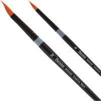 Creative Mark Beste Golden Taklon Wedge Set Of 2 Pack Artist Brush  Professional Watercolor Brushes  For Acrylic Painting  Short Handle  Sharp Edges  Hand-Tied & Shaped