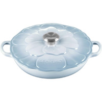 Le Creuset Signature Enameled Cast Iron Petal Braiser  2.25Qt.  Coastal Blue