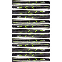 Jumbomax Pack Of 13 Tour Series Golf Grips - Black With Lime Green Trim X-Large/Xl (+ 3/8"")
