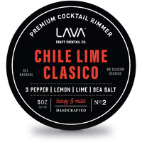 Lava Premium Chile Lime Cl?Sico Cocktail Rimmer 5Oz  All Natural Bloody Mary Rimmer  Michelada Rimmer  Margarita Rimmer Salt  No Silicon Dioxide  With Screw-On Lid