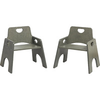 Ecr4Kids Stackable Wooden Toddler Chair  10In  Kids Furniture  Grey Wash  2-Pack