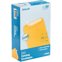 Aimoh 6 X 9 Self-Seal Brown Kraft Catalog Envelopes - 28Lb  Ultra Strong Quick-Seal  6X9 Inch - 25 Count (38369)