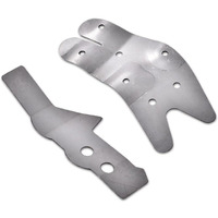 Pit66 Steering Box Frame Support Kit  Compatible With 73-91 Chevy Gmc C/K Pickup 2 Pcs Silver